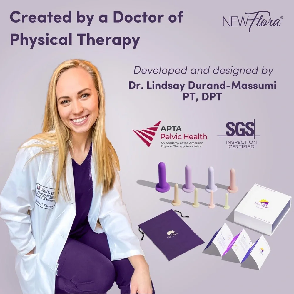 NIB! NewFlora Silicone Wand Exerciser Set of 4- Purple, Lavender, Lilac & Pink
